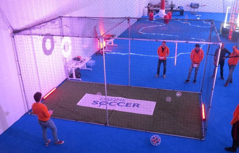 us vet playing drone soccer